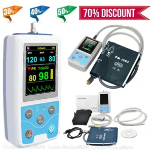 24 Hours Patient Monitor Ambulatory Blood Pressure Monitor SPO2 NISP PR Software - Picture 1 of 12