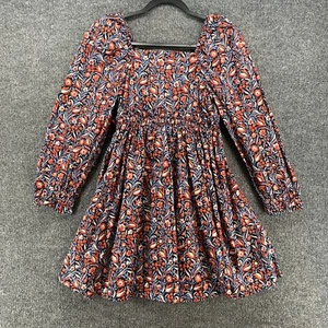 J Crew Crewcut Girls Dress Size 10 Blue Floral Flowy Cottagecore Prairie Boho - Picture 1 of 10