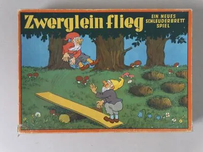 Zwerglein Flieg - Schleuderbrett Spiel Gesellschaftsspiel - Brückner Spiele 1930 • 5€