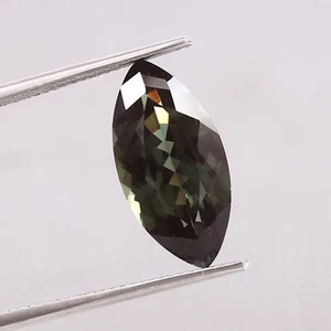 Piedra preciosa suelta de turmalina Paraiba verde impecable natural corte marquesa 17x8,60 mm - Imagen 1 de 4