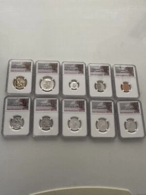 2018-S Silver Reverse Proof 10 Coin Set NGC PF69 Early Release - Image 1 of 4