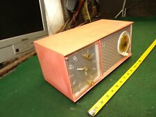 Vintage Zenith Pink Clock Radio Alarm - 50's / 60's.   Working.