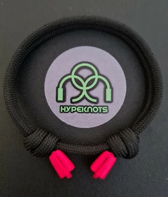 mens womens bracelet paracord bracelet knot adjustable wristband black red bred - Image 1 of 4