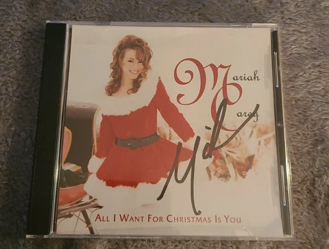 MARIAH CAREY SIGNED ALL I WANT FOR CHRISTMAS IS YOU CD AUTOGRAPHED W/COA+PROOF Cover