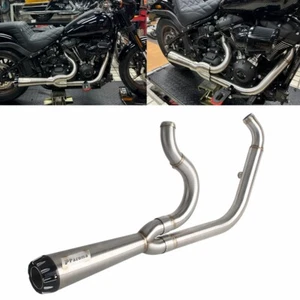 Full Complete Exhaust Muffler Pipe For Harley Softail '18-Up Slim FLSL Low Rider - Picture 1 of 9