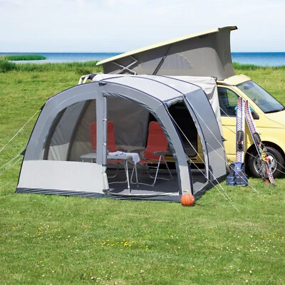 dwt Rapid Air II Busvorzelt freistehend und aufblasbar 340x240 cm grau m.Vordach - Bild 1 von 4