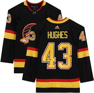 Quinn Hughes Vancouver Canucks Signed Black Alternate Authentic Jersey