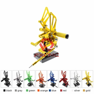 Juego de clavijas delanteras traseras FXCNC doradas para Suzuki GSXR600 2000 2001 2002 2003 2004 2005 Foto 1 de 4