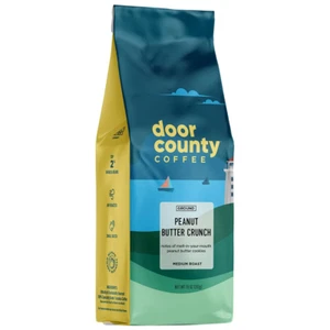 Door County Coffee Peanut Butter Crunch | Ground Coffee, Medium Roast | 10Oz Bag - Picture 1 of 12