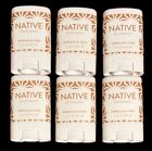 Lot of 6 NATIVE Mini Deodorant Vanilla Chai .35 oz Travel Gym Bag Holiday