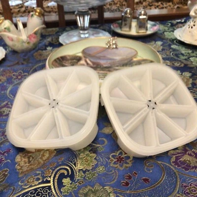 Vintage Tupperware 1468 Stackable Ice Cube Trays Lot Of 2 USED~GREAT~CONDITION - Image 1 of 4