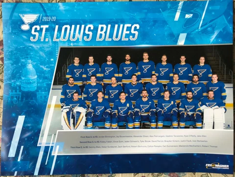St. Louis Blues 2019-20 Team Poster 24"x18" 11/30/19 SGA Cover