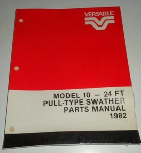 Versatile 10 Pull-Type 24' Swather Parts Catalog Manual Book Original! 1982 NOS! - Picture 1 of 2
