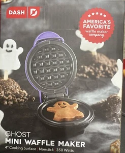 Dash Ghost 4" Mini Waffle Maker Non-Stick - Picture 1 of 3