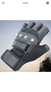 BREATHABLE CYCLINGGLOVES PADDED BMX BICYCLE MTB HALF FINGER ADULT SIZE 16x11 CM - Picture 1 of 12