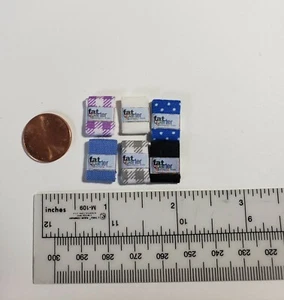 Dollhouse Miniatures 6 Fat Quarters 1" Scale 1:12 - Picture 1 of 2