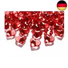 30 rote groe Deko - Herzen - leuchtende Dekosteine aus Acryl - ca. 2cm x 2cm - 