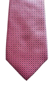 CHARLES TYHWHITT Pink & Navy patterned Tie 100% Silk Men's NEW - Picture 1 of 5
