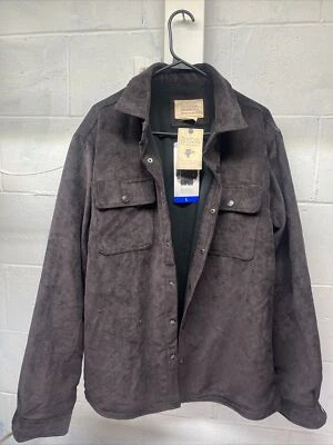 Chaqueta de pana forrada de lana Boston Traders para hombre marrón GRANDE nueva Foto 1 de 4