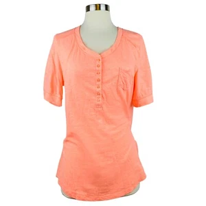 NO BOUNDARIES Damen Neon Orange Taschen T-Shirt Top Gr. 19 XX-Large - Bild 1 von 3