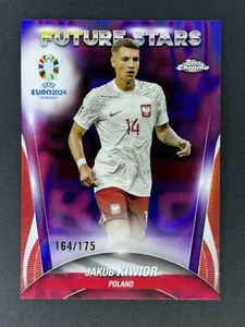 2024 Topps cromo Euro #126 Jakub Kiwior refractor de lava púrpura/175 - Imagen 1 de 3