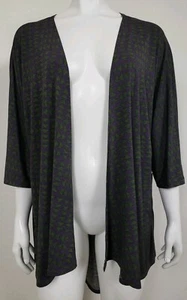 NEW Lularoe Womens Lindsay Kimono Top Size Medium Open 3/4 Sleeve Stretch Casual - Picture 1 of 8