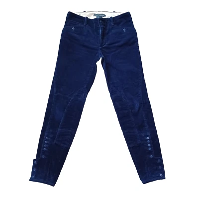 Pantalones Ralph Lauren Pana 2 Azul Marino Estilo Equitación Ecuestre Foto 1 de 4