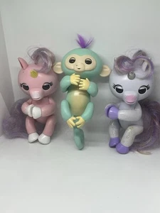 WowWee Fingerlings Light Up Glitter Unicorn Lot Of 3 - Picture 1 of 13