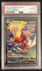 Blaziken V TG14/TG30 PSA 10  Sword & Shield Silver Tempest Pokémon Card - Picture 1 of 2