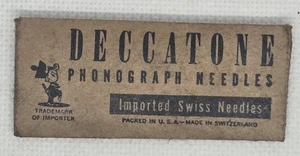 Deccatone Phonograph Needles Packet Imported Swiss Needles Pack W/ 6 Needles - Picture 1 of 4