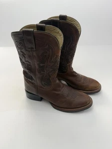 Stivali western da lavoro Double-H uomo 8D stivali cowboy DH3552 marrone resistenti all'olio - Foto 1 di 17