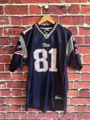 Camiseta deportiva para hombre Randy Moss New England Patriots cosida NFL auténtica Reebok 50 Foto 1 de 4