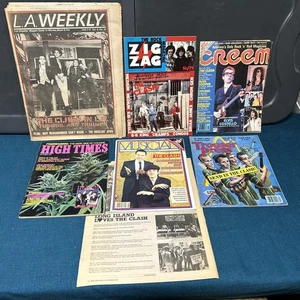 6x The Clash Magazine 1979 Trouser press Zig Zag 1981 High Times Creem Interview - Picture 1 of 15