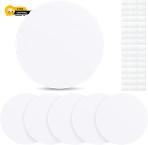 6 Stück Kunststoff Flache Blanko Platte Wand Loch Abdeckung Decke 7 Zoll Rund, NEU - Bild 1 von 8