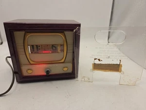 Vintage 1958 Tele-vision Clock Corp.Flip Numbers Clock Model "TV" - Works PARTS - Picture 1 of 10