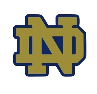 Imán de coche universitario de Notre Dame NCAA fútbol troquelado laminado Foto 1 de 2