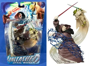 New YODA vs SIDIOUS UNLEASHED - STAR WARS Figure Statue 2005 Figurine FIGHTING - Picture 1 of 14