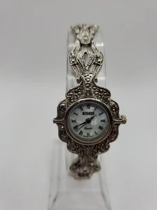 Gitano Damen Art Deco Quarz Uhr 18mm rund silberfarben Armband Band MOP - Bild 1 von 9