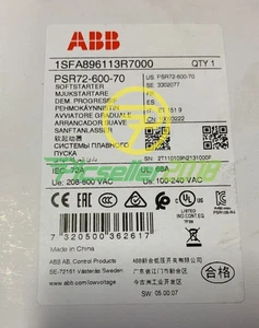 1 PIEZA ABB PLC PSR72-600-70 1SFA896113R7000 ARRANQUE SUAVE 72A Entrega rápida - Imagen 1 de 3