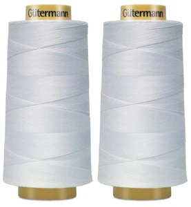 2-Pack - Gutermann Natural Cotton Thread Solids, 3281-Yard Each, White - Picture 1 of 1