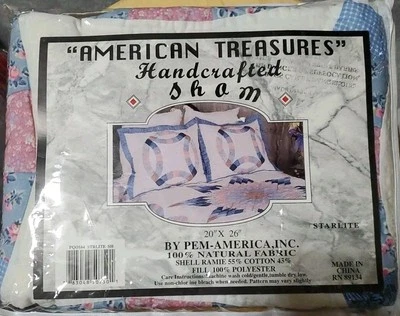 Almohada Starlite Sham American Treasures hecha a mano por PEM - AMÉRICA 20x26 en paquete Foto 1 de 3