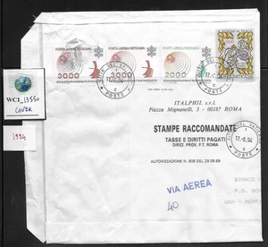 WC1_13550. VATICAN. Richly franked 1994 cover to the USA. - Picture 1 of 1