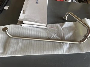 Loire Tubular 8" Pull Handle with 18" Towel Bar Comb Set for Shower Door - Picture 1 of 6