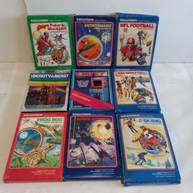 VINTAGE MATTEL INTELLIVISION VIDEO GAMES LOT OF NINE