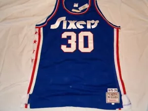 George McGinnis Mitchell & Ness 1975-76 Philadelphia 76ers jersey, Size 54 - Picture 1 of 7