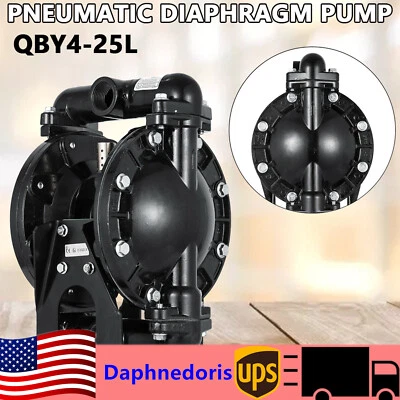 Air-Operated Diaphragm Pump Double 1 inch Inlet & Outlet Petroleum Fluids 35GPM - Image 1 of 4