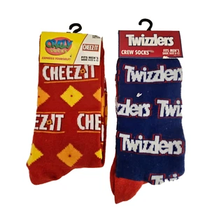 Para Hombres Novedad Calcetines Locos 2 Pares Twizzlers y Cheez-It Se Ajusta a Zapato Talla 6-12 Nuevo - Imagen 1 de 6