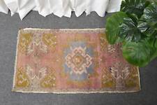 Turkish Rug, Colorful Rugs, Vintage Rugs, 1.4x2.6 ft Small Rugs, Moroccan Rug