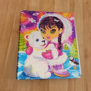 Vintage Lisa Frank 3 Ring Binder ANANA Eskimo & polar bear 5/10 shape - Picture 1 of 5
