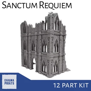 Sanctum Requiem Ruins - 28mm 3D Printed Gothic Terrain for Tabletop Wargaming - Picture 1 of 12